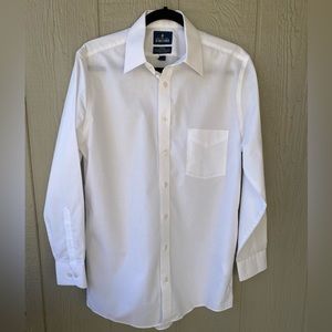 Stafford Travel Performance Dress Shirt Mens Point Collar Long Sleeve